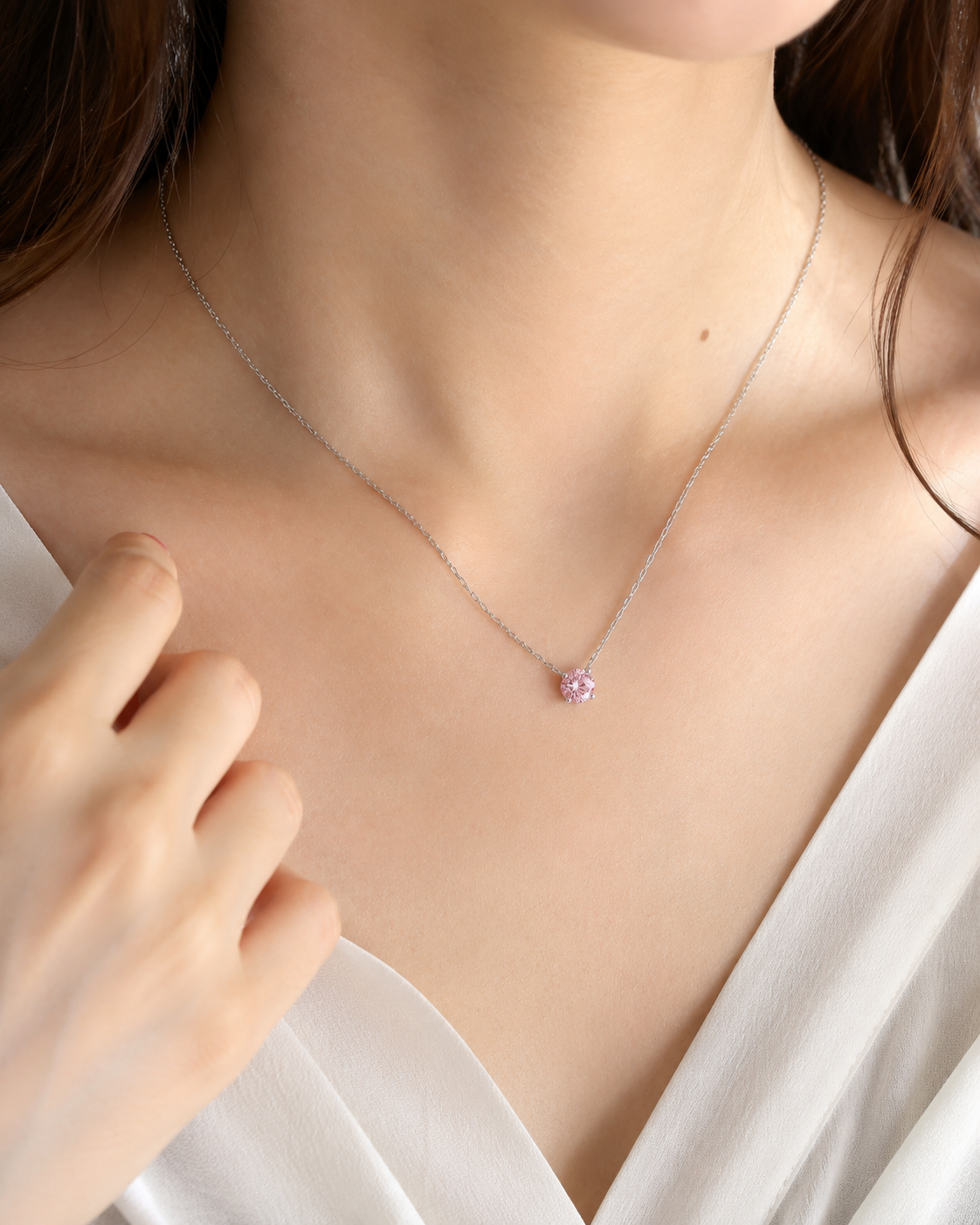 １周年限定  Pink  Diamond Pendant 0.3ct