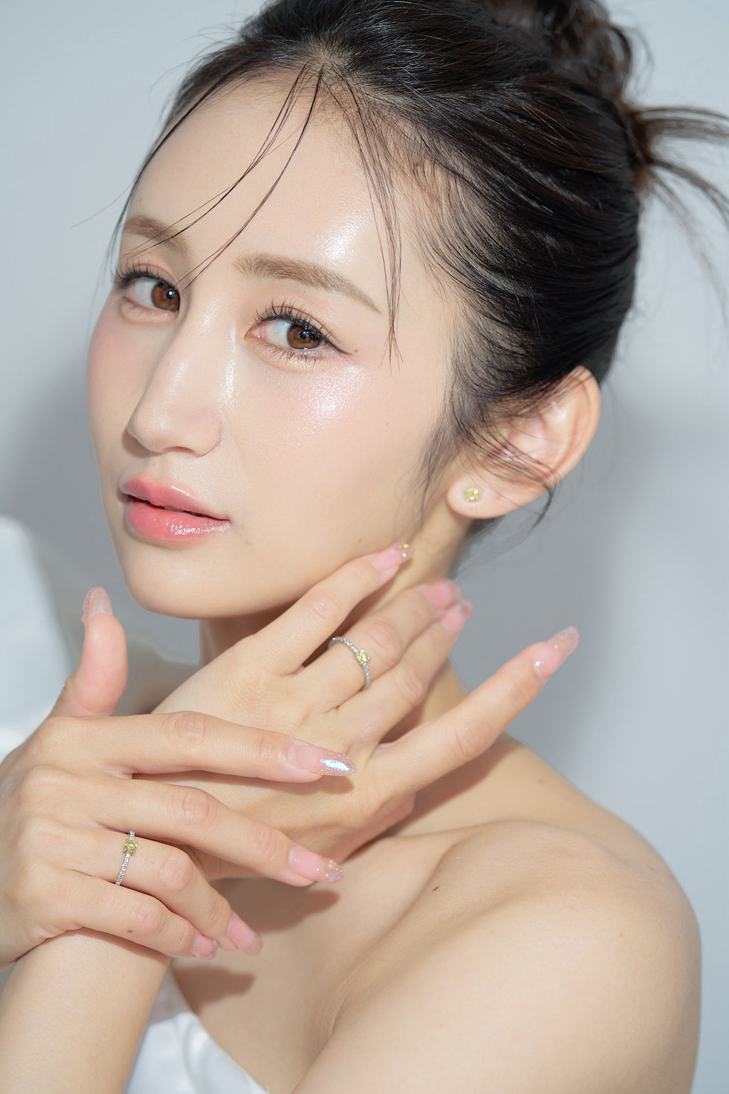 "Asuka" Yellow Diamond Half Eternity Ring 0.3ct