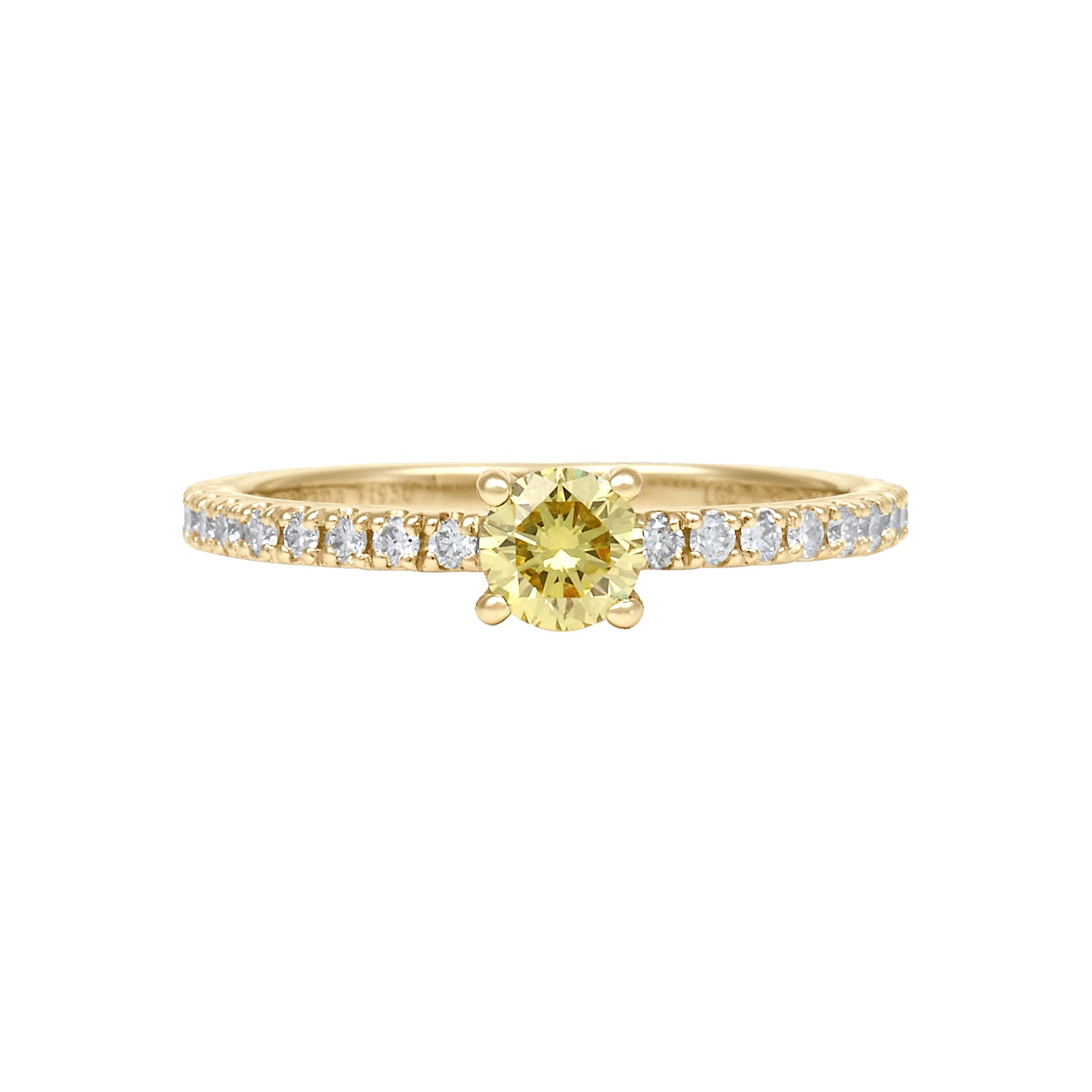 "Asuka" Yellow Diamond Half Eternity Ring 0.3ct