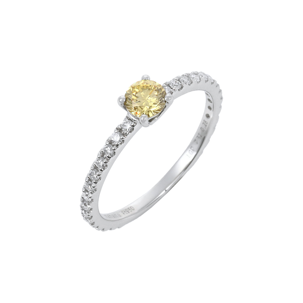 "Asuka" Yellow Diamond Half Eternity Ring 0.3ct
