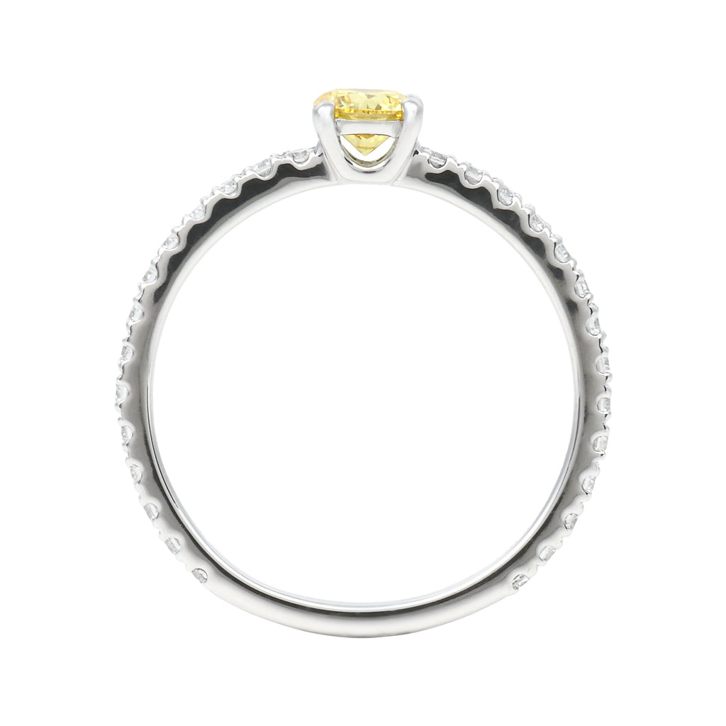 "Asuka" Yellow Diamond Half Eternity Ring 0.3ct