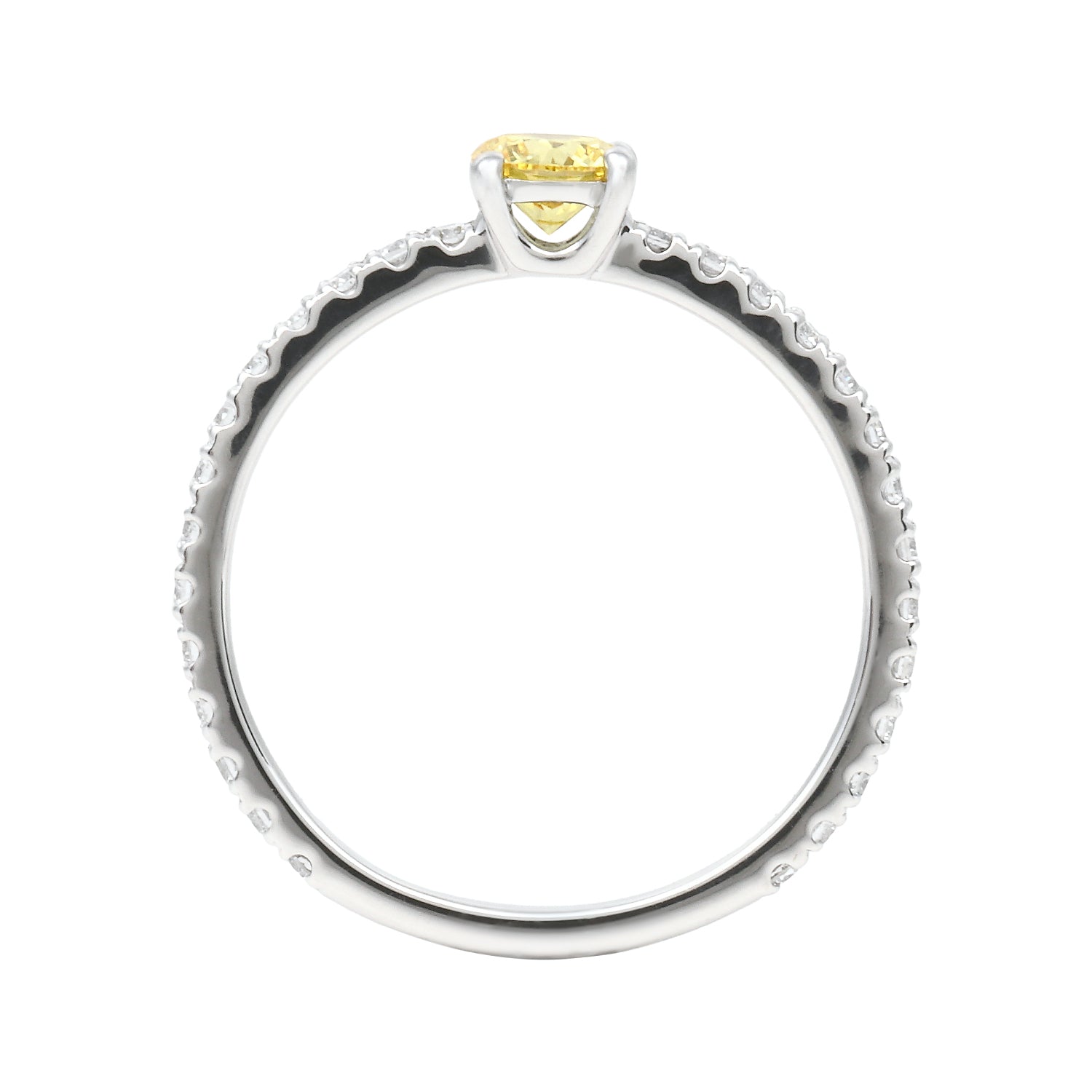 "Asuka" Yellow Diamond Half Eternity Ring 0.3ct