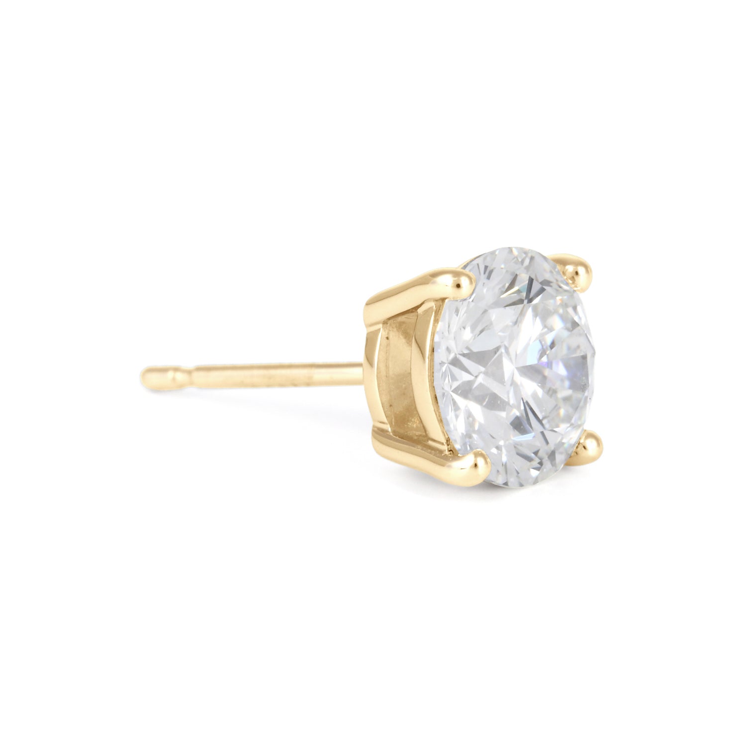 Stud Pierced Earrings/Round